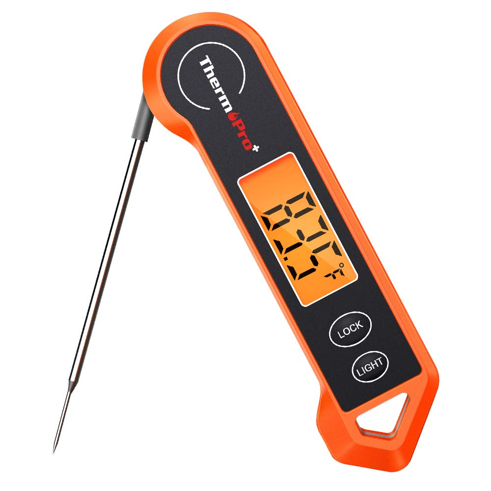 9H Digital Meat Thermometer for Cooking with Ambidextrous Backlit and Motion Sensing Kitchen Cooking Food Thermometer for BBQ Grill Smoker Oil Fry Candy Instant Read Thermometer