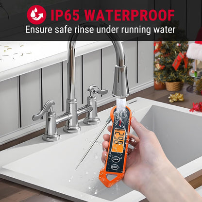 9H Digital Meat Thermometer for Cooking with Ambidextrous Backlit and Motion Sensing Kitchen Cooking Food Thermometer for BBQ Grill Smoker Oil Fry Candy Instant Read Thermometer