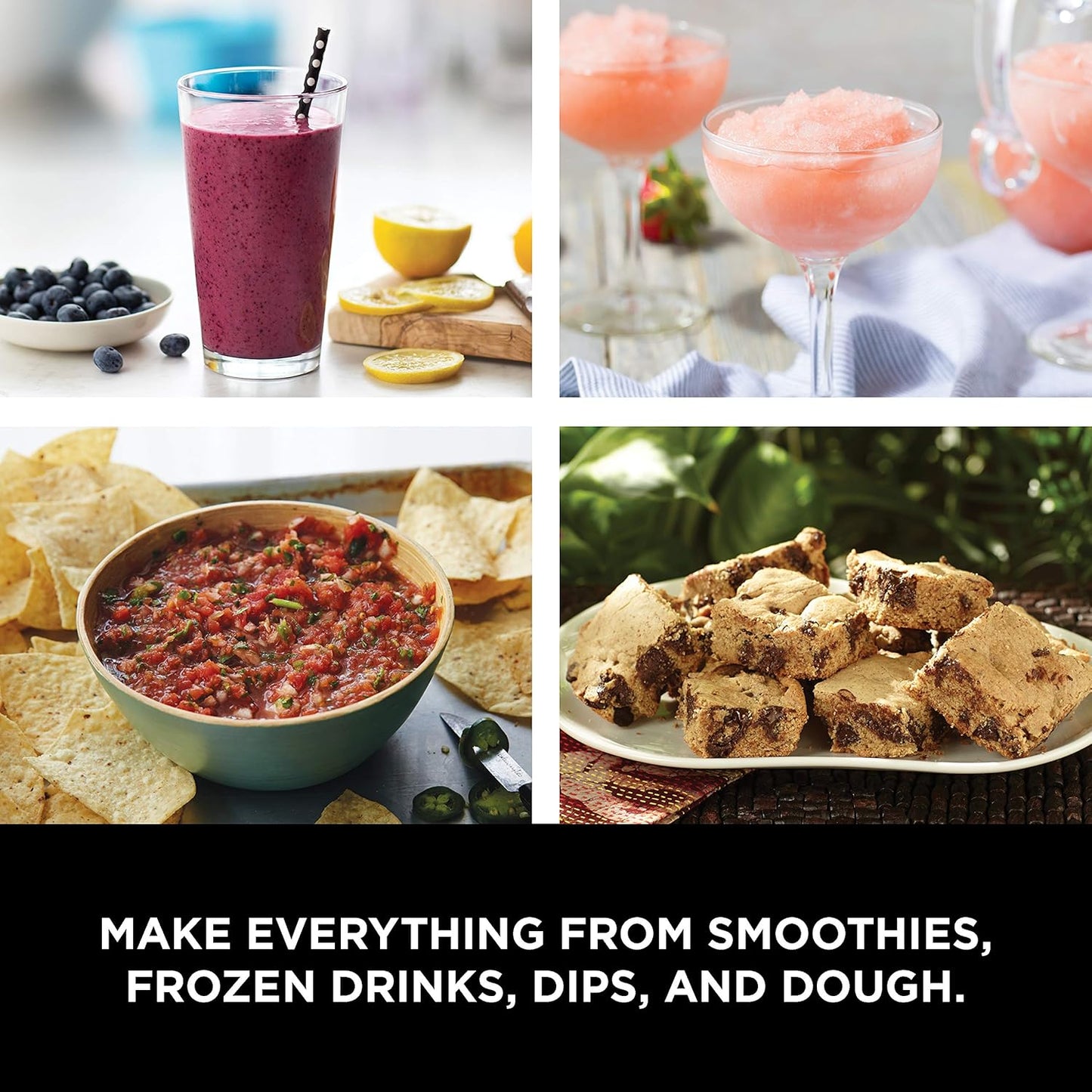 Kitchen System, 1500W, 72 oz. Full-Size Blender & 8-Cup Food Processor with (2) 16 oz. To-Go Cups, Total Crushing Technology - Smoothies, Ice Crushing, Purees, Dough & More, Black, BL770