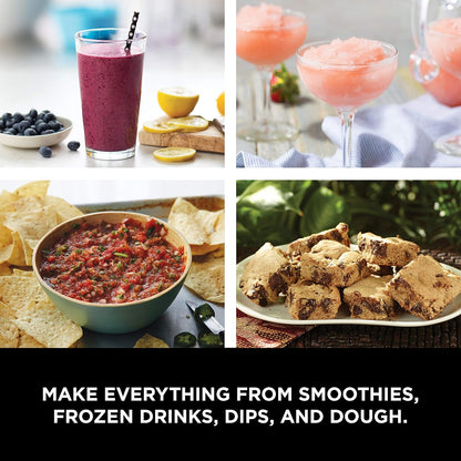 Kitchen System, 1500W, 72 oz. Full-Size Blender & 8-Cup Food Processor with (2) 16 oz. To-Go Cups, Total Crushing Technology - Smoothies, Ice Crushing, Purees, Dough & More, Black, BL770