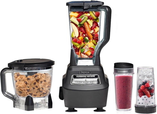 Kitchen System, 1500W, 72 oz. Full-Size Blender & 8-Cup Food Processor with (2) 16 oz. To-Go Cups, Total Crushing Technology - Smoothies, Ice Crushing, Purees, Dough & More, Black, BL770